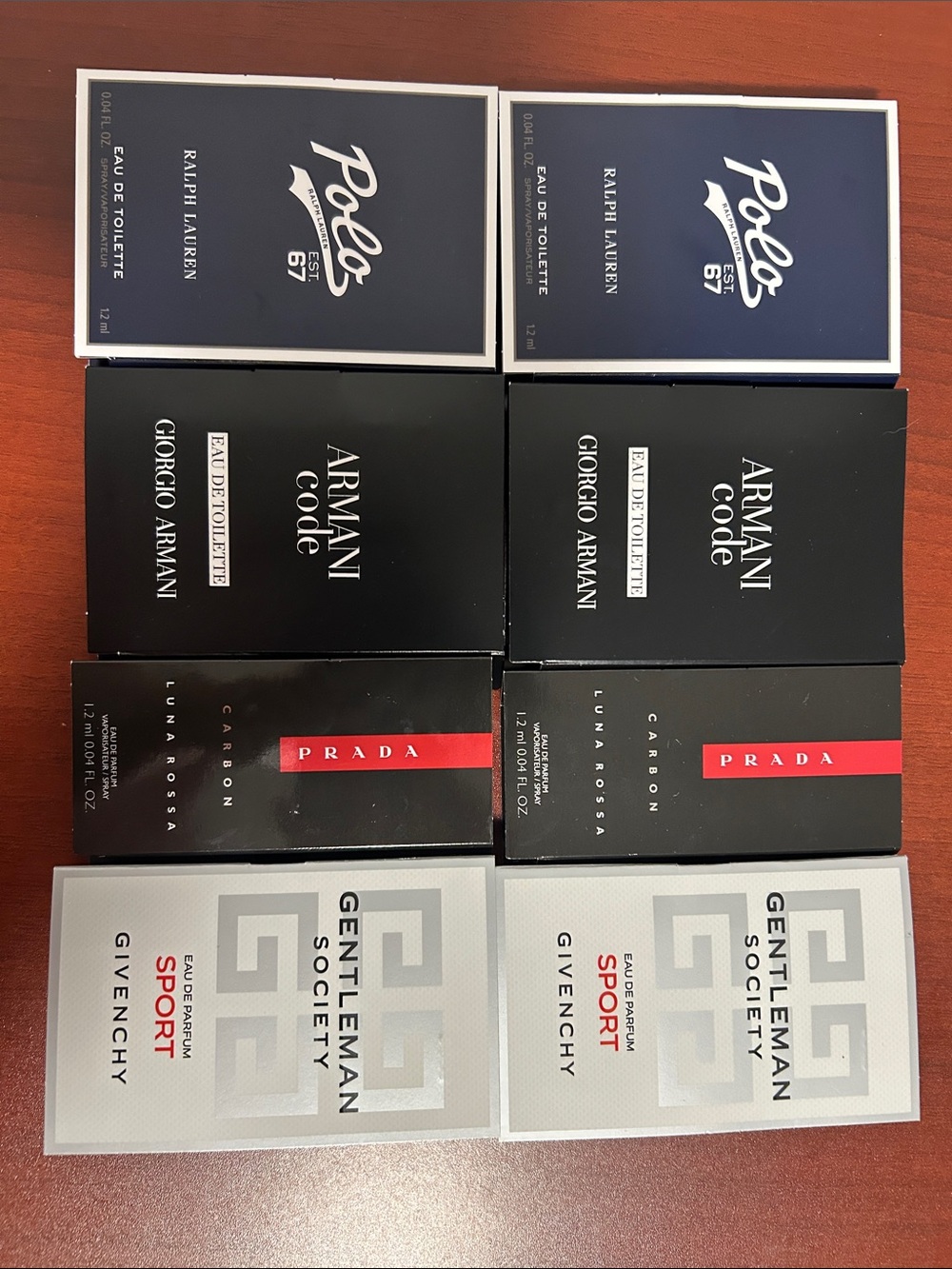 8 pieces men’s samples collection